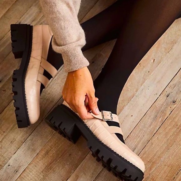 Free People Women's Stella Mary Jane Platforms Size 39 - Picture 1 of 15
